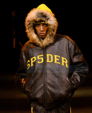 Sp5der Brown Jacket Leather
