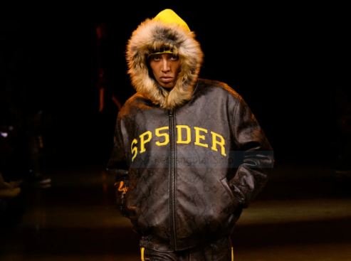 Sp5der Brown Jacket Leather