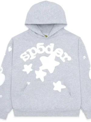 Sp5der Gothic Hoodie-Grey