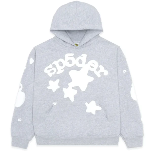 Sp5der Gothic Hoodie-Grey