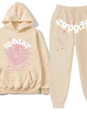 Beige Sp5der Tracksuit