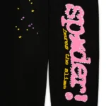 Black P*NK V2 Sweatpants Spider