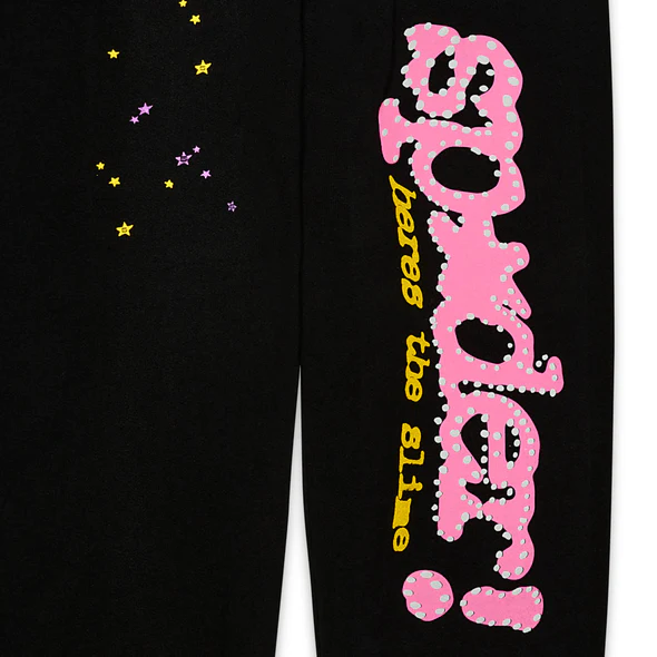 Black P*NK V2 Sweatpants Spider