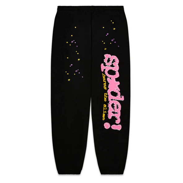 Black P*NK V2 Sweatpants Spider