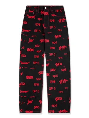 5EX AOP DENIM Sp5der Pants
