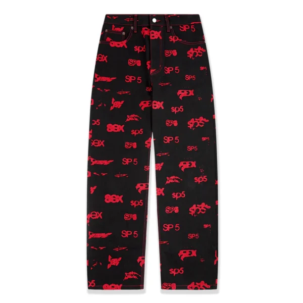 5EX AOP DENIM Sp5der Pants