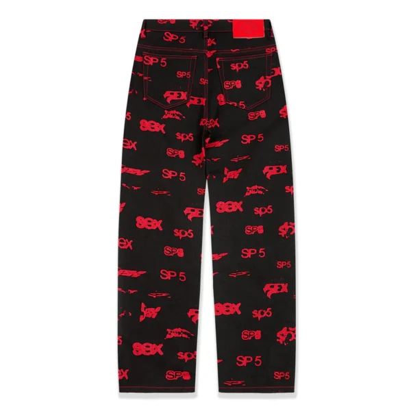 5EX AOP DENIM Sp5der Pants