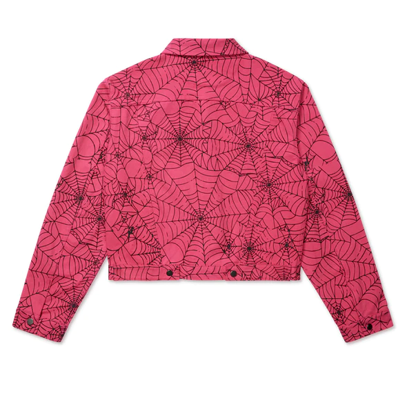 Sp5der Pink Aop Trucker Jacket