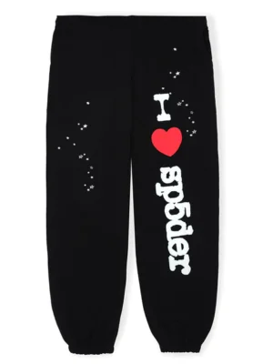 SP5DER BLACK SOUVENIR SWEATPANTS
