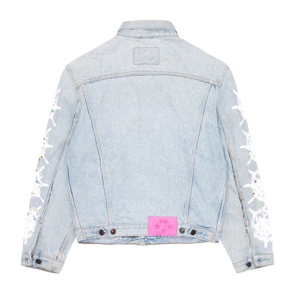 Sp5der Vintage Web Denim Trucker Jacket