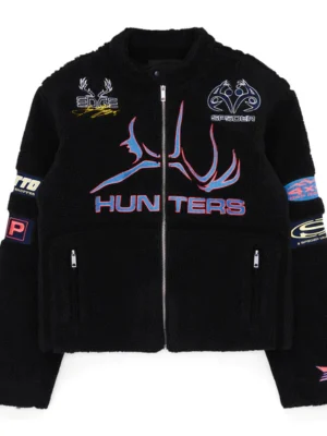 Sp5der Black Sherpa Hunter Moto Jacket