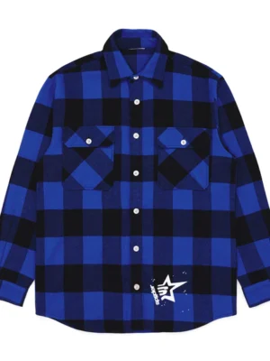 Sp5der Blue 5 Flannel Shirt