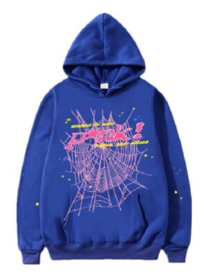 Sp5der 555555 Young Thug Hoodie Blue