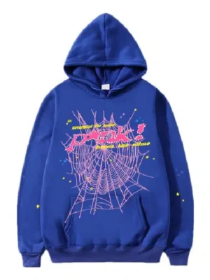 Sp5der 555555 Young Thug Hoodie Blue