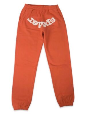 Rhinestone Web Suit Sweatpants Orange