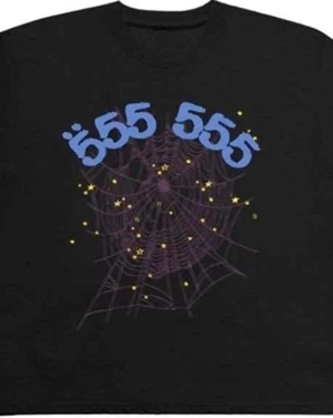 555 Printed T-Shirt – Black