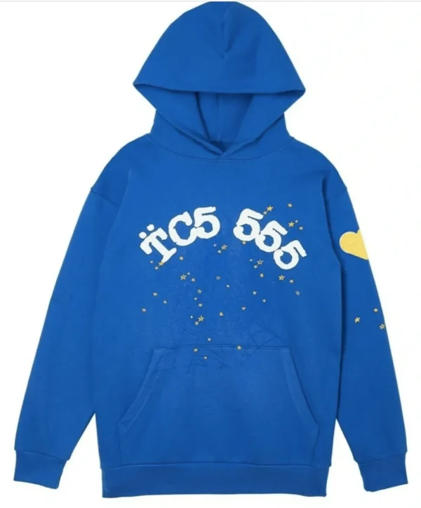 Spider Worldwide TC5 Guardian Angel Number Hooded Sweatshirt Blue