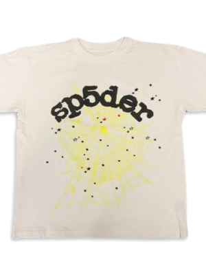 Beige Color T-shirt with Black Printed