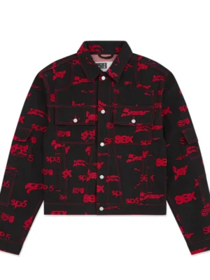 5EX AOP DENIM TRUCKER JACKET Sp5der